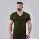 camiseta masculina lisa gola V